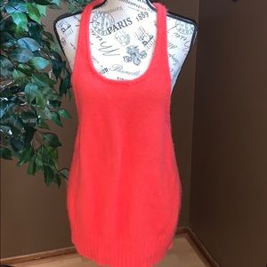 Coral colored sweater tunic tank